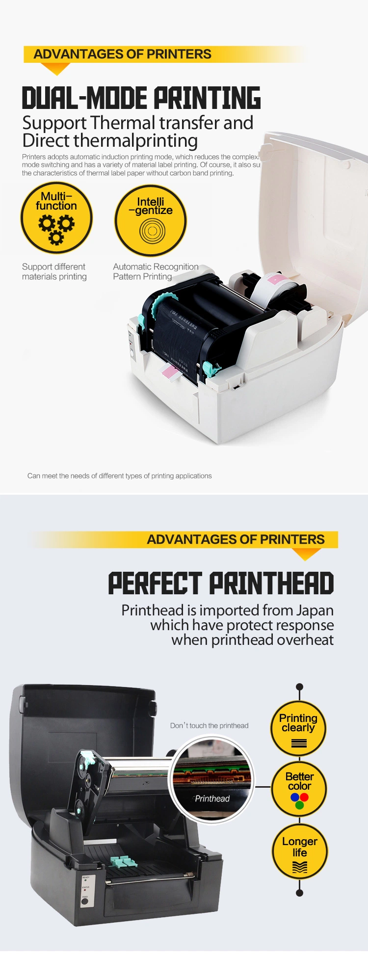 High Speed Industrial Barcode Label Thermal Printer LG696