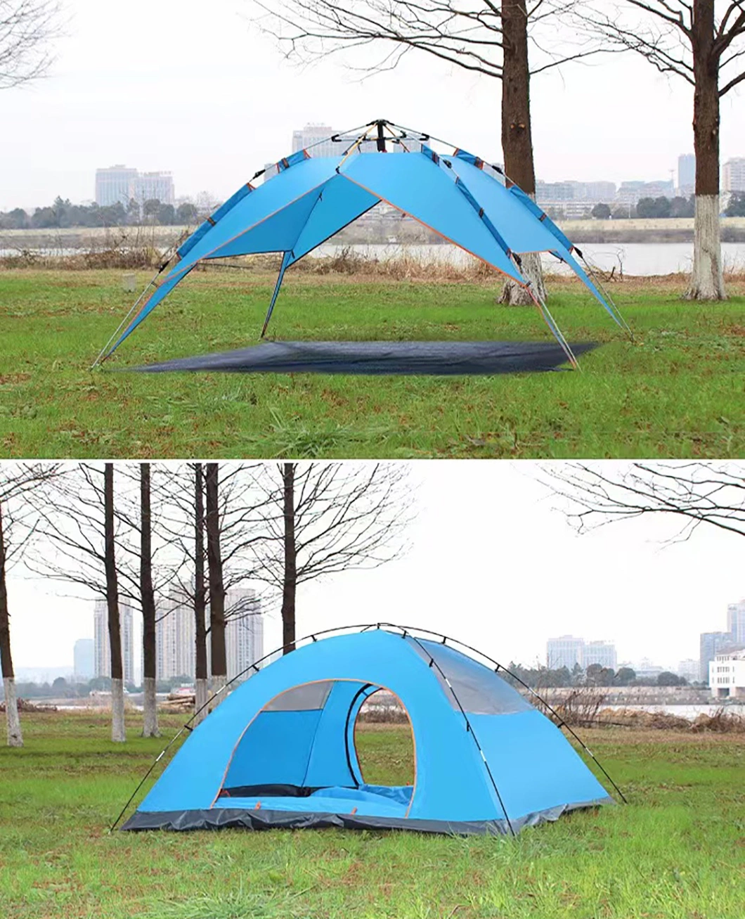 Outdoor Event Waterproof Large 2-6 Person Single&Double Layer Quick Open Camping Tent