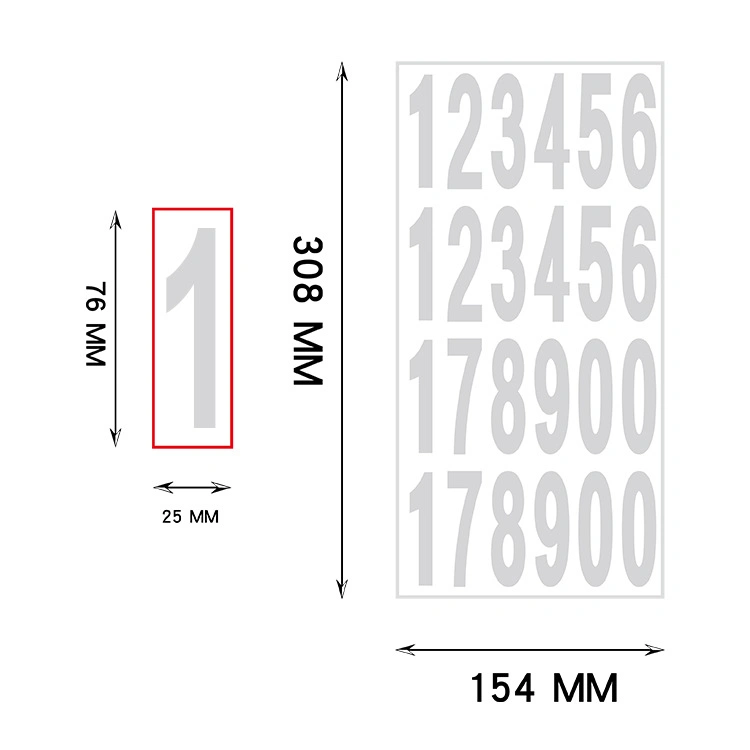 Spot Number Number Sticker Amazon Size Sticker Clothing Size Label 0-9 Number Sticker