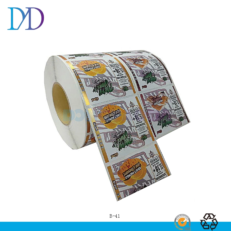 Hot Sell Custom Product Labels Waterproof Adhesive Sticker Food Packaging Stickers Label