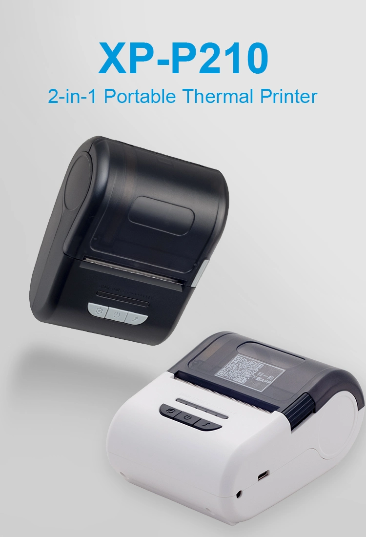 Xprinter 58mm Wireless Handheld Portable Printer XP-P210 Mini Thermal Label Printer