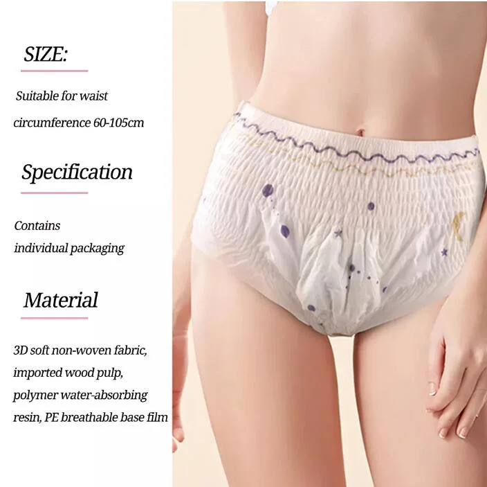 OEM Factory Custom Private Label to Maximize Absorption of Disposable Womens Panties