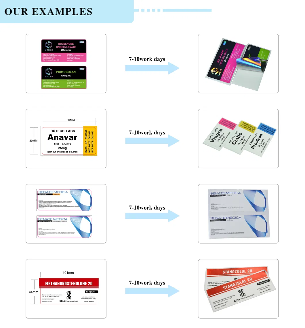 Custom Printing Waterproof Pharmaceutical Test Tube Labels Vial Labels