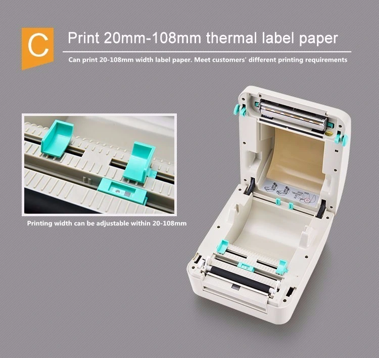 Xprinter XP-460b 4X6 Shipping Address Thermal Label Printer Barcode Sticker Desktop Printer Machine