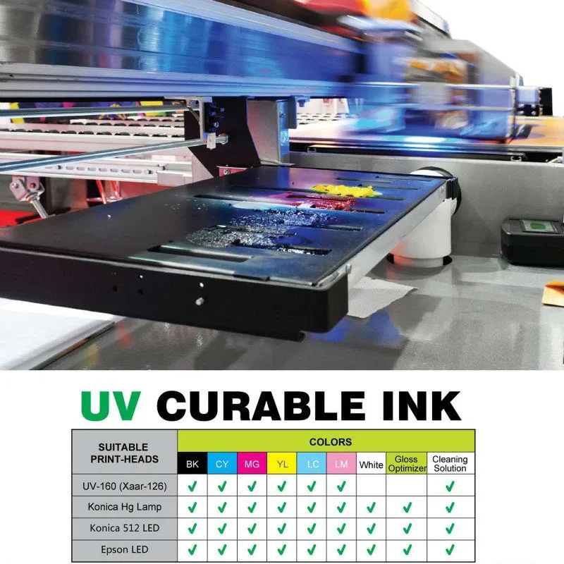 Stable Printing Quality LED UV Ink for Epson L1800 Inkjet Printer