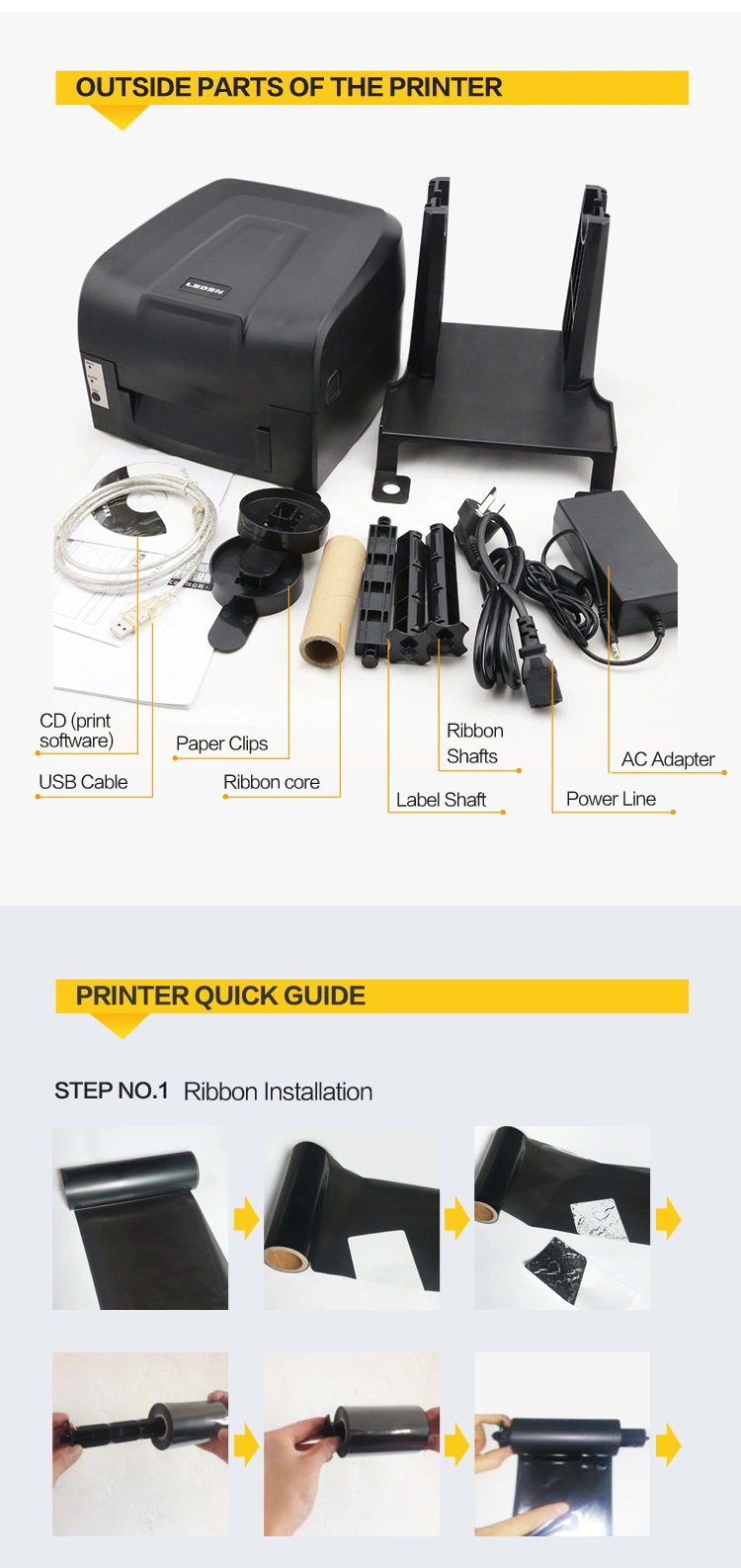 High Speed Industrial Barcode Label Thermal Printer LG696