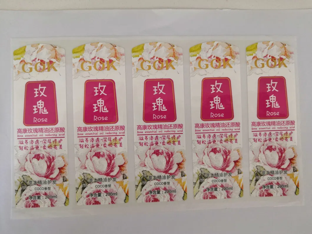 Customized High-Quality Shampoo and Conditioner Sticker Label