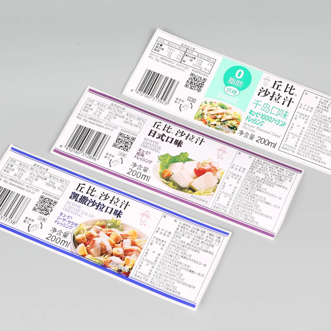 Customized Self-Adhesive Labels for Bottled Food and Drinks