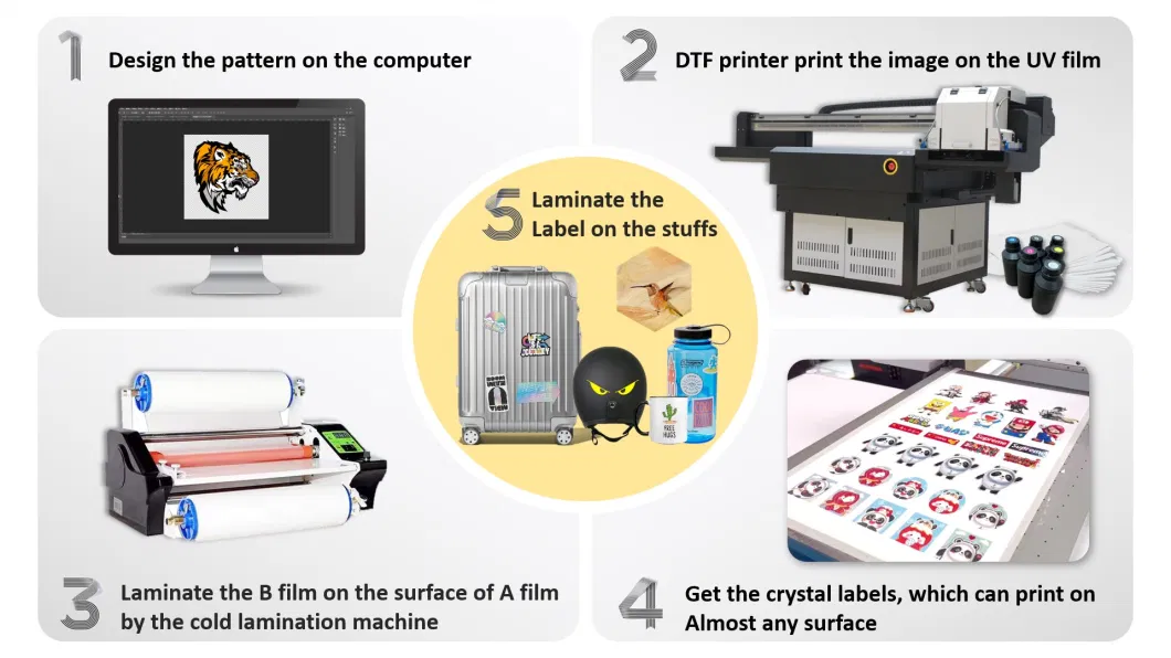 Udefine Digital Printer UV Transfer Film UV LED Flatbed Sticker Printer Inkjet Printers Provided 220