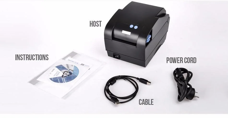 Thermal Label/Receipt Barcode Printer Support ESC/POS/Tsc Thermal Printer