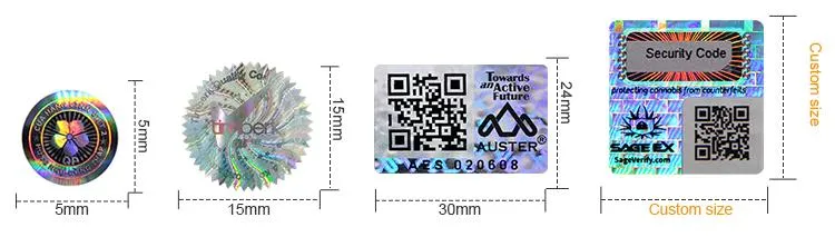 Serial Number Security Hologram Sticker/Barcode/Qr Code