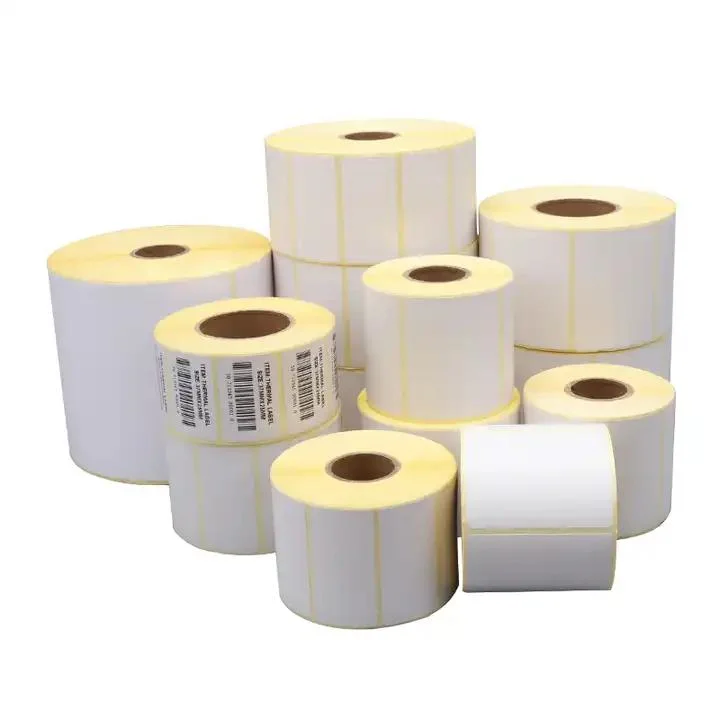 Blank Shipping Paper Label Roll Barcode Thermal Sticker for Printer Blank White 2X1 Inch