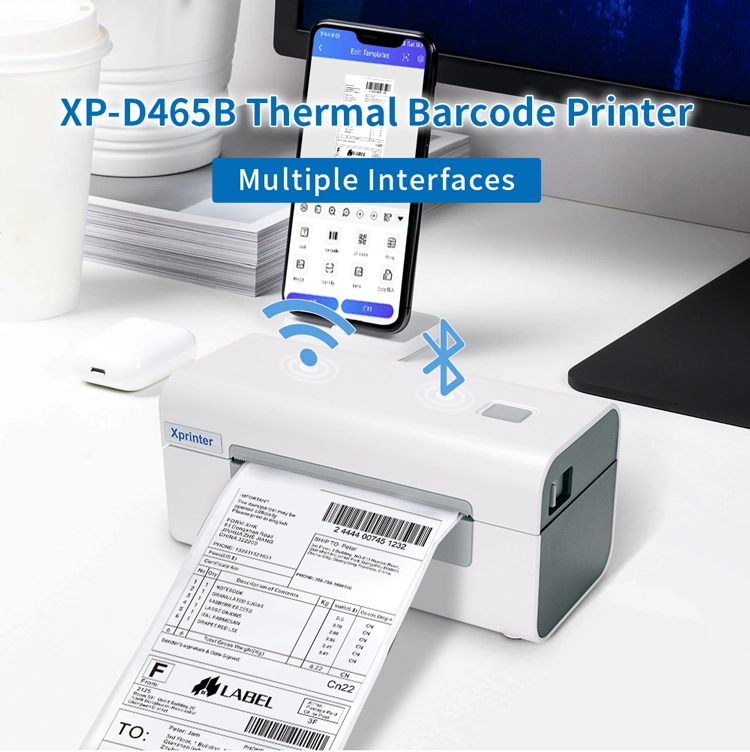 Xprinter XP-D465B Custom Mini Label Sticker Printers Portable Barcode BlueTooth Thermal Printer