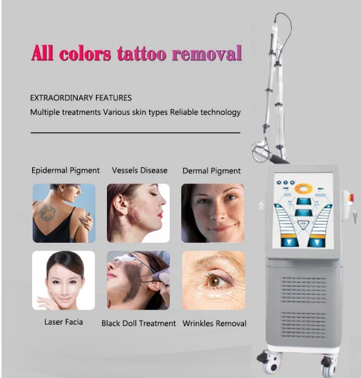 Dali Beauty Picosecond Picolaser Tattoo Removal Q Switched ND YAG Laser Spot Pigment Alex Laser Tattoo Remove Carbon Peeling Black Doll Skin Whitening