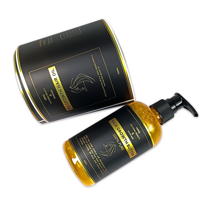 Custom Luxury Waterproof Label Personal Care Packaging Bottle Eco-Friendly Gold Foil Sticker