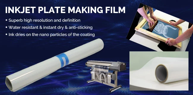 Waterproof Milky Inkjet Film for Plate Screen Printing