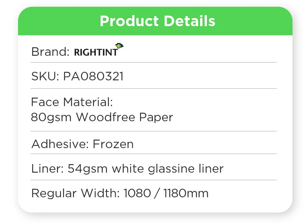 Flexographic Printing Adhesive Sticker Rightint Carton merchandise electronic shelf label