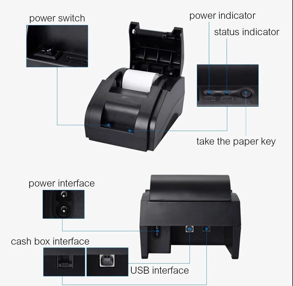 Thermal Transfer Barcode Label Printer 2inch Desktop