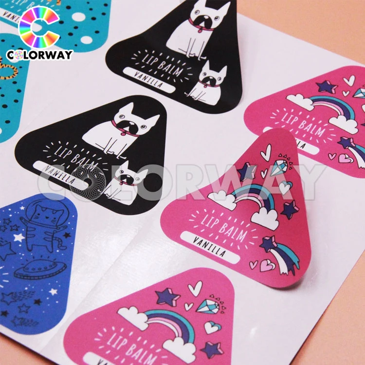 Custom Design Colorful Printing Transparent Plastic Self Adhesive Label