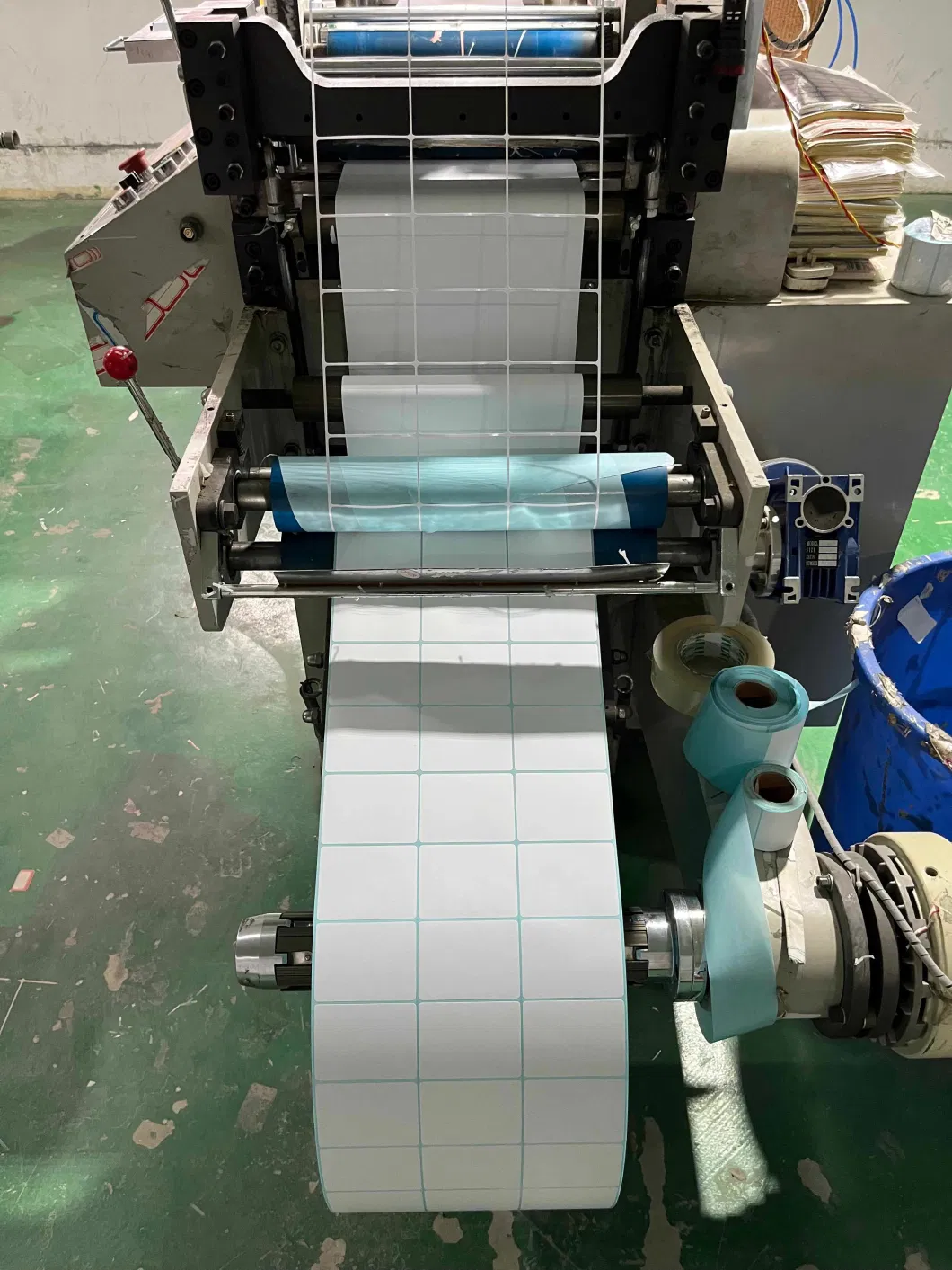 Customized Blue Color Waterproof Self Adhesive Label Sticker 4X6 100mm X 150mm Direct Thermal Shipping Label