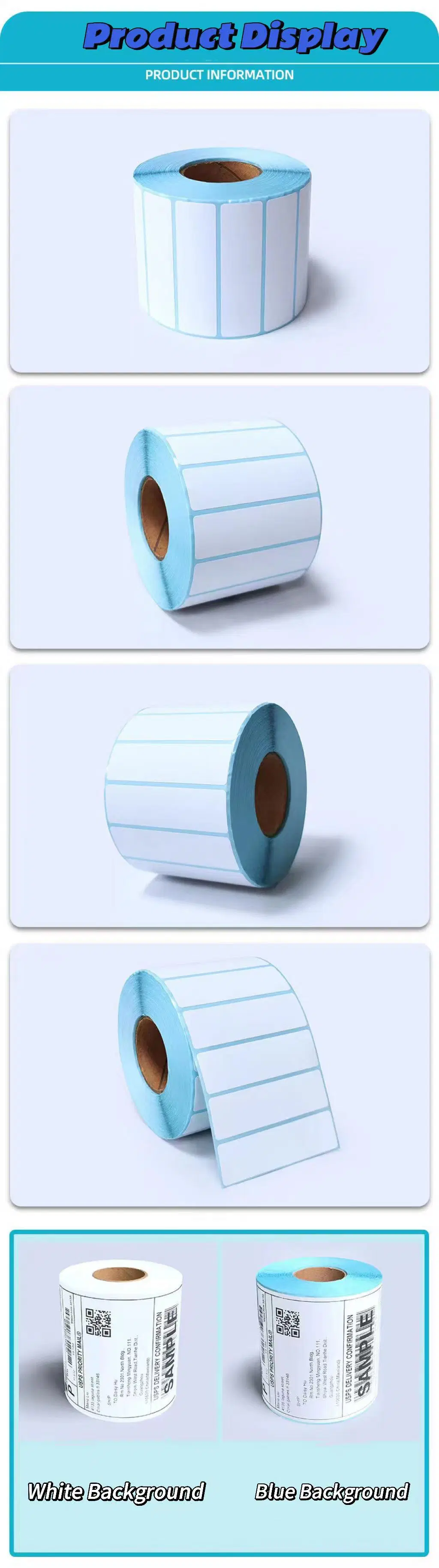 China Manufacture Eco Label Jumbo Roll Label Raw Material Self Adhesive Thermal Paper