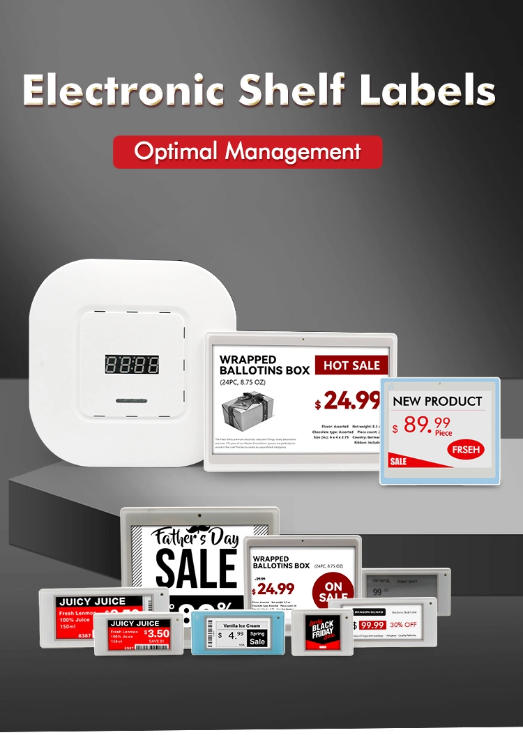 Dragon Guard 12.5 Inch White Digital Price Tag Electronic Shelf Label ESL