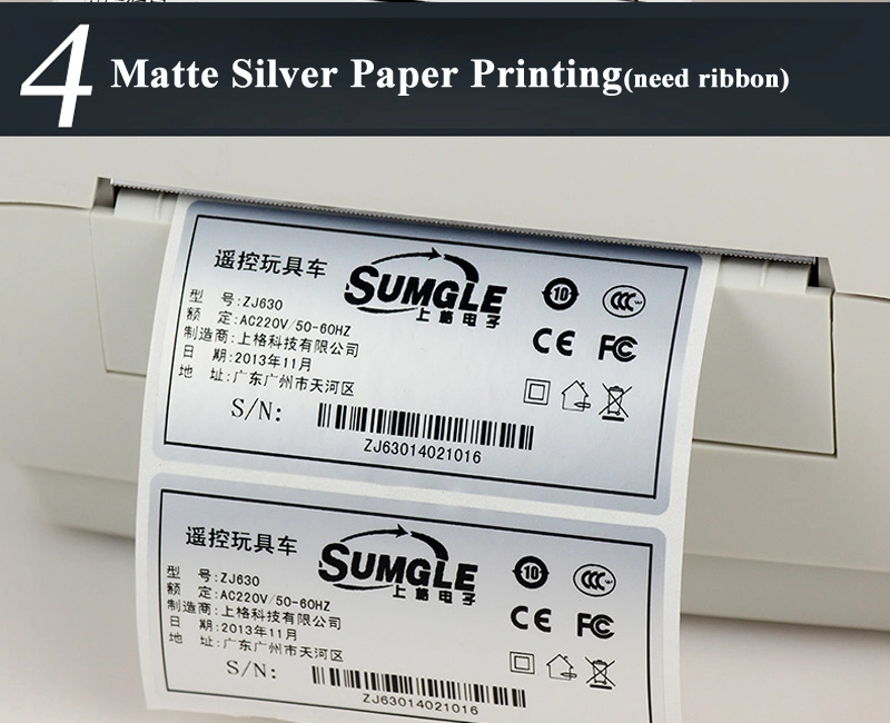 Cheap Desktop Zd888t Thermal Transfer Barcode Sticker Label Printer for Zebra