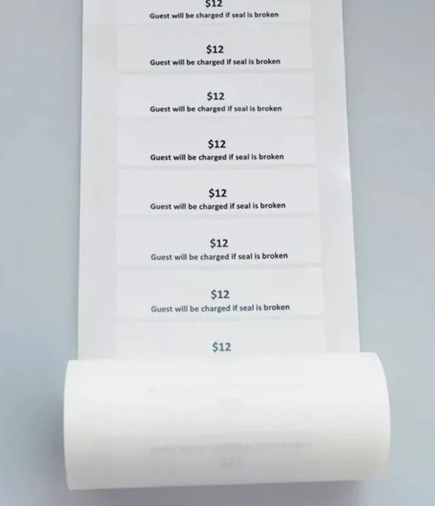 Tamper Evident White Total Transfer Open Void Security Label