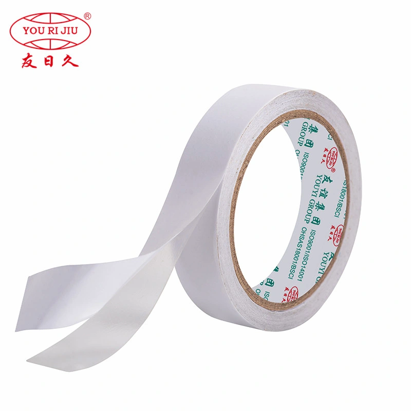 Yourijiu Stationery Adhesive Hot Melt Acrylic Double Sided PP BOPP OPP Tissue Foam Pet EVA Tape for Bag Sealing Leather and Shoe Industry