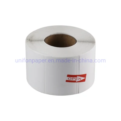 Custom impermeable adhesivo térmico autoadhesivo de rodillo de impresión de etiquetas de códigos de barras