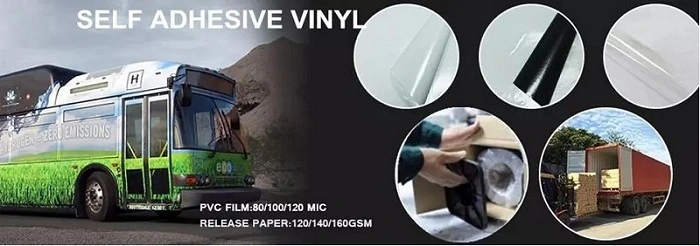 Digital Inkjetable Advertising Material Eco Solvent Printable White Self Adhesive Vinyl Car Sticker for Plotter Printer