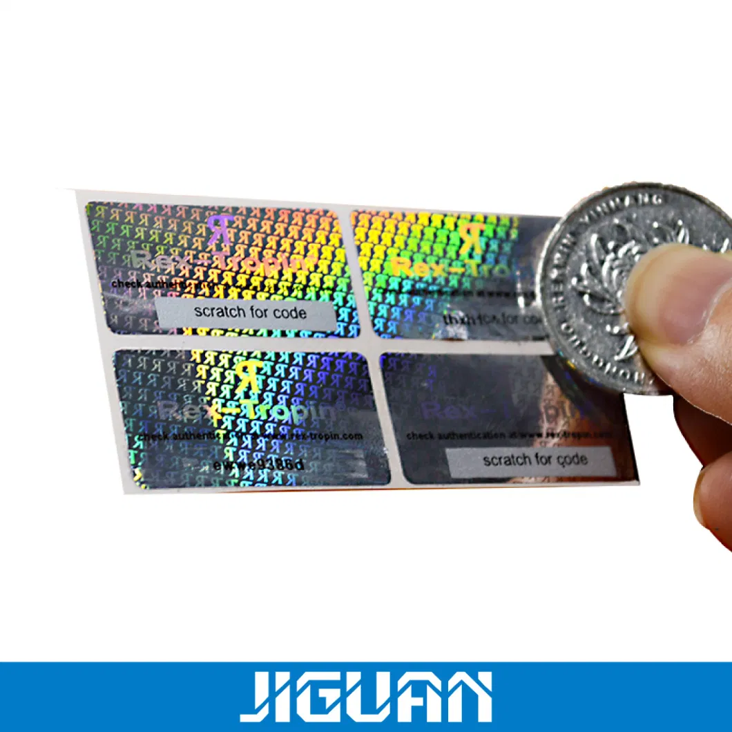 Custom Serial Number Scratch off Holographic Security Label
