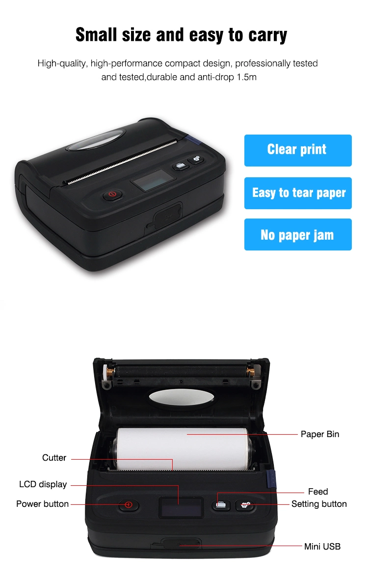 4 Inch 58mm Desktop Bar Code Label Barcode Printer Thermal for Shipping Labels (HCC-L51)