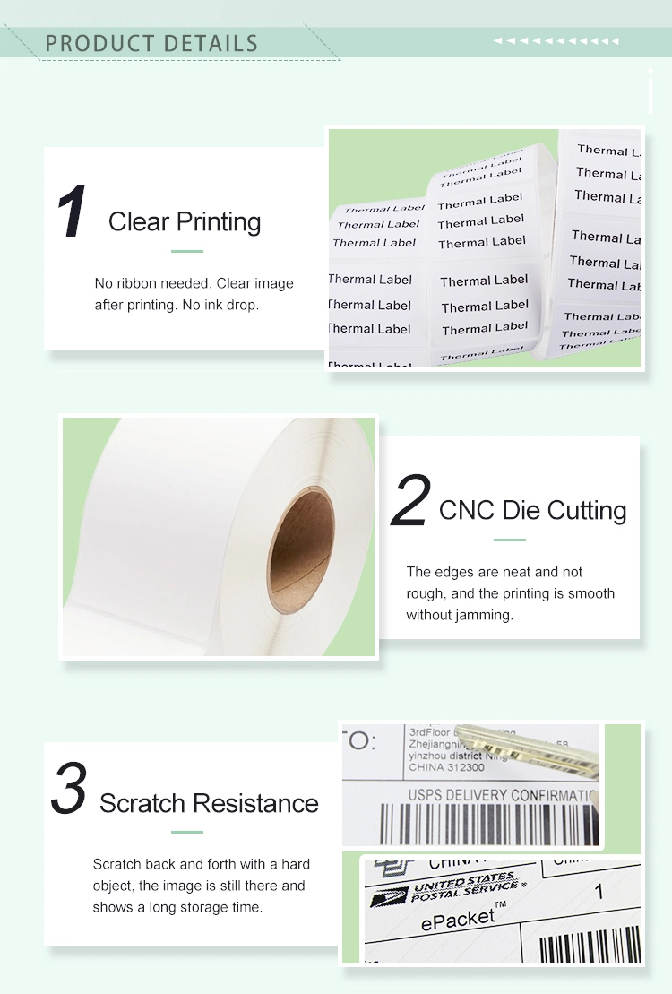 2X1 Hot Selling Product Direct Thermal Adhesive Printer Barcode Sticker 50X25mm Sticker Logo Label Roll Label Printing