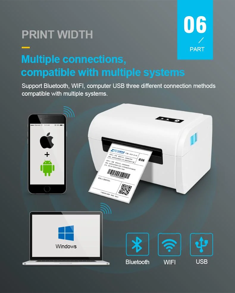 Barway Desktop Direct Thermal 4*6 Inch Shipping Label Printer