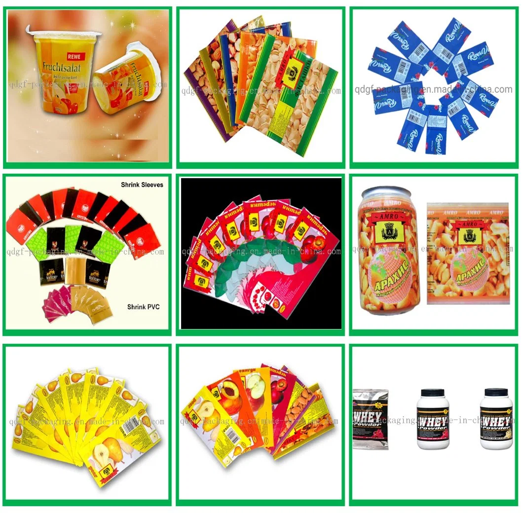 PVC/PETG/POF/PE White Adhesive Thermal Packing/Packaging/Package Food/Water Bottle Plastic Shrink Label Price for Plastic Cup/Cosmetic Bottles/ Shrinkage Sleeve