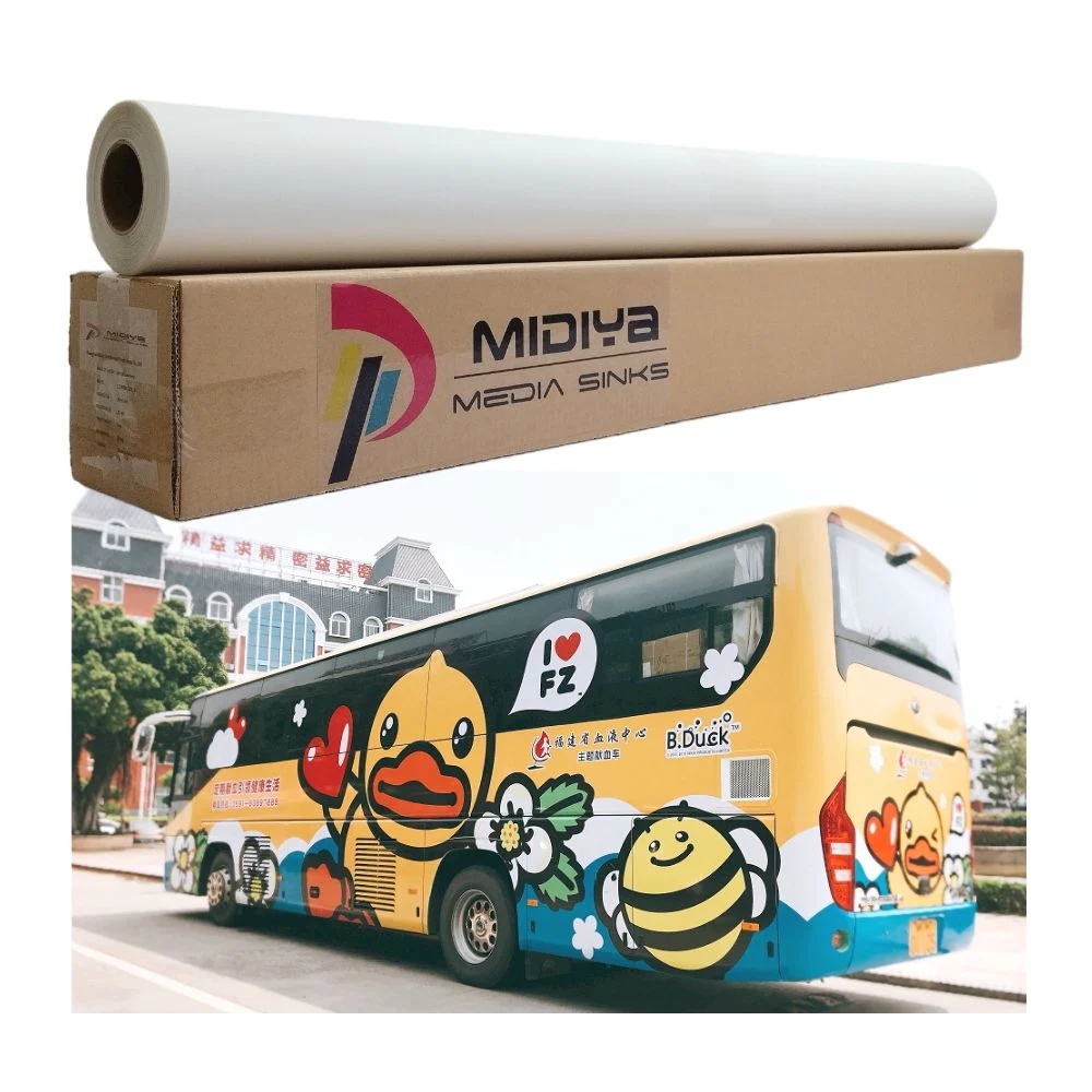 PVC Vinyl Printable Self Adhesive Vinyl Rolls Digital Printing Media Self Adhesive Vinyl Sticker Roll Eco Solvent Self Adhesive Vinyl Printable Car Sticker