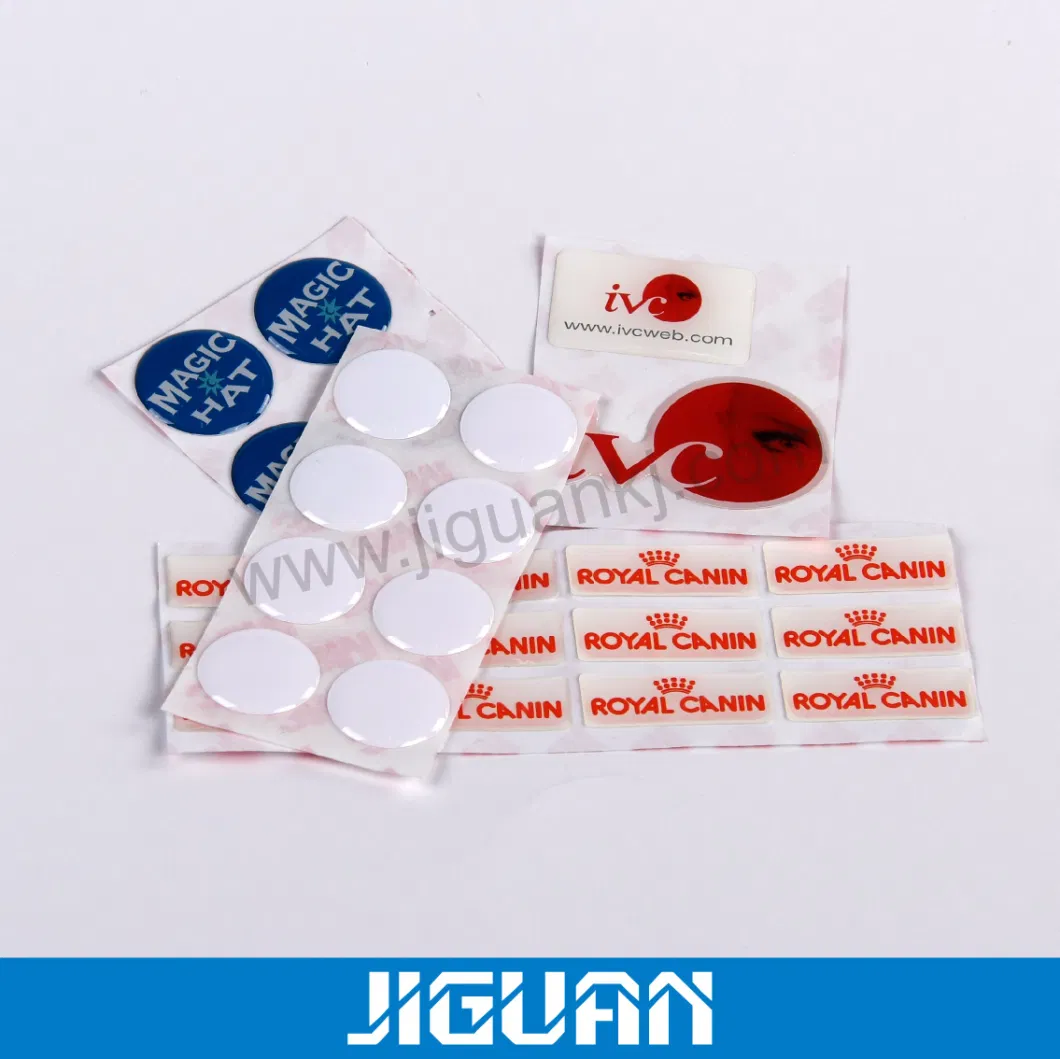 Round Strong Adhesive Dome Crystal Colorful Epoxy Sticker