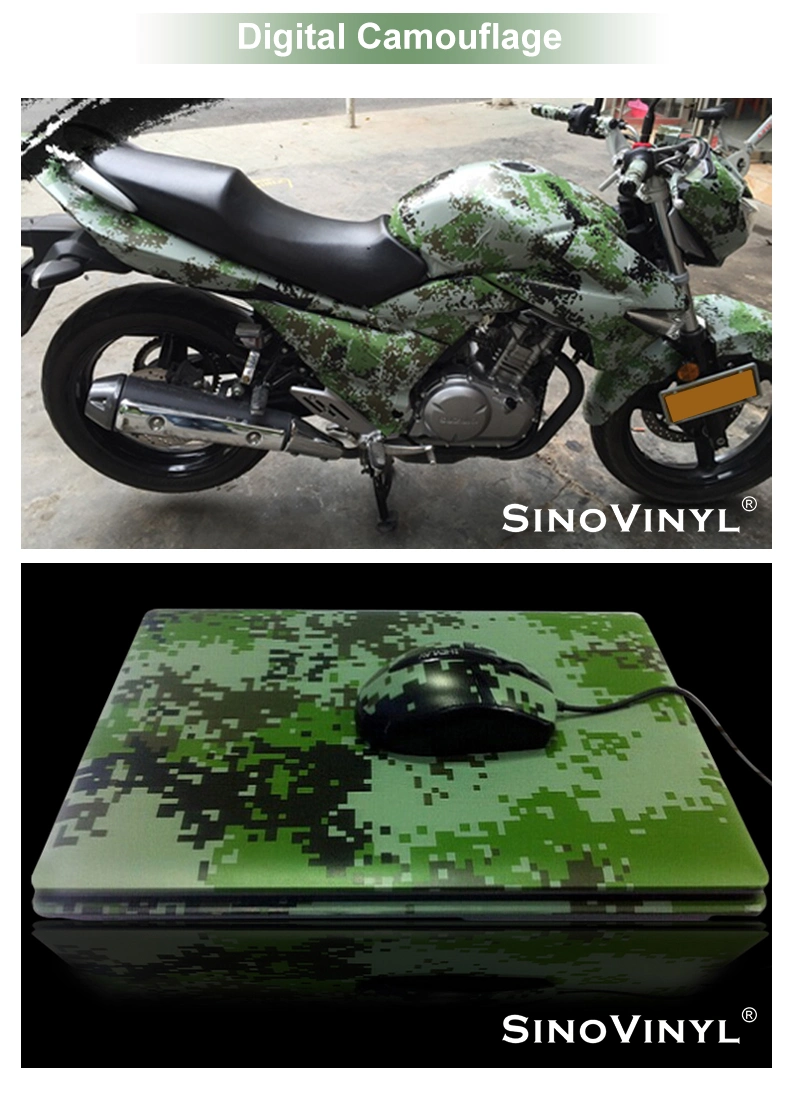 SINOVINYL High Quality 1.52X28m Digital Printing Vinyl Camouflage Folie Car Body Wrap Sticker