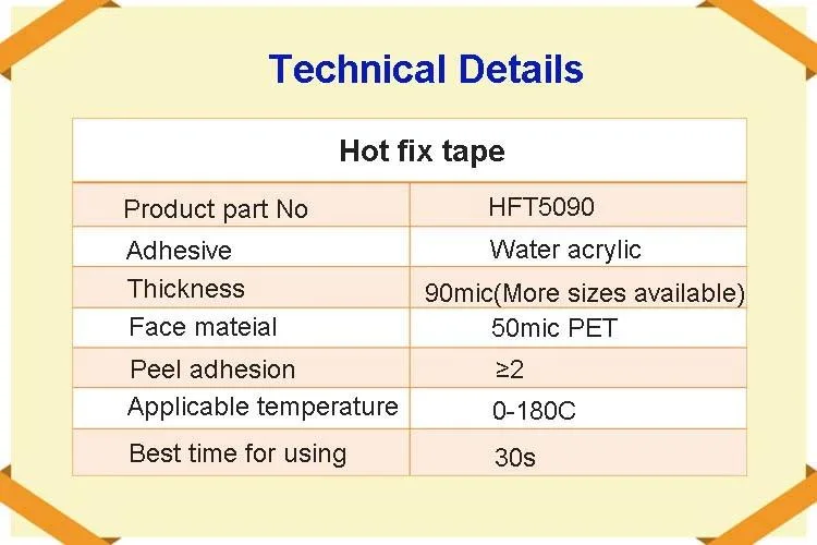Hot Fix Paper Tape 48cm*100m Rhinestone Heat Transfer Self Adhesive