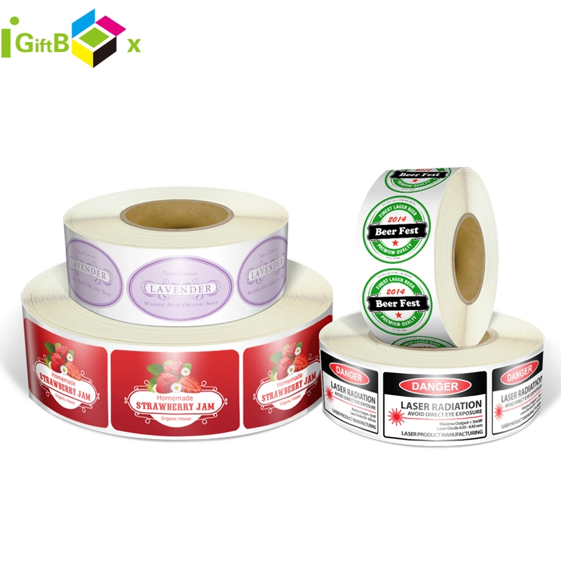 Custom Printing Self-Adhesive Vinyl Bottle Packaging Barcode Logo Labels