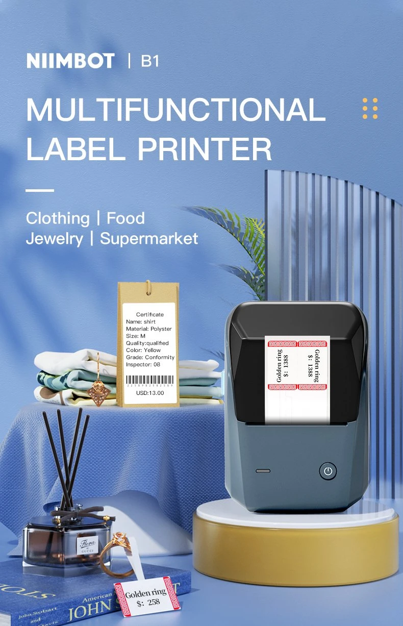 Waybill Shipping Direct Thermal Printing Niimbot B1 Bluetooth WiFi Label Printer