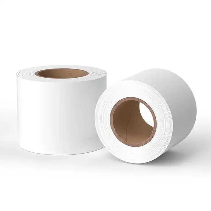 Custom Direct Thermal Adhesive Liner Less Labe Silicone Glassine Liner-Free Continuous Label Roll