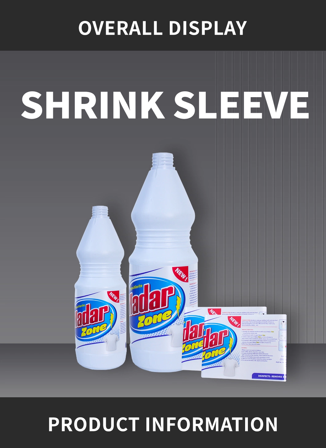 Customized Pearlescent Wather Beverage Detergent Plastic Bottles Heat Shrink Sleeve Label