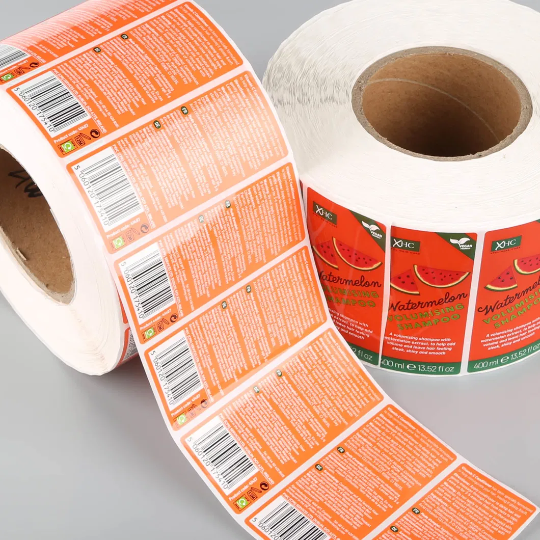 Waterproof / Kraft Paper Adhesive Synthetic Paper Label for Shampoo / Conditioner