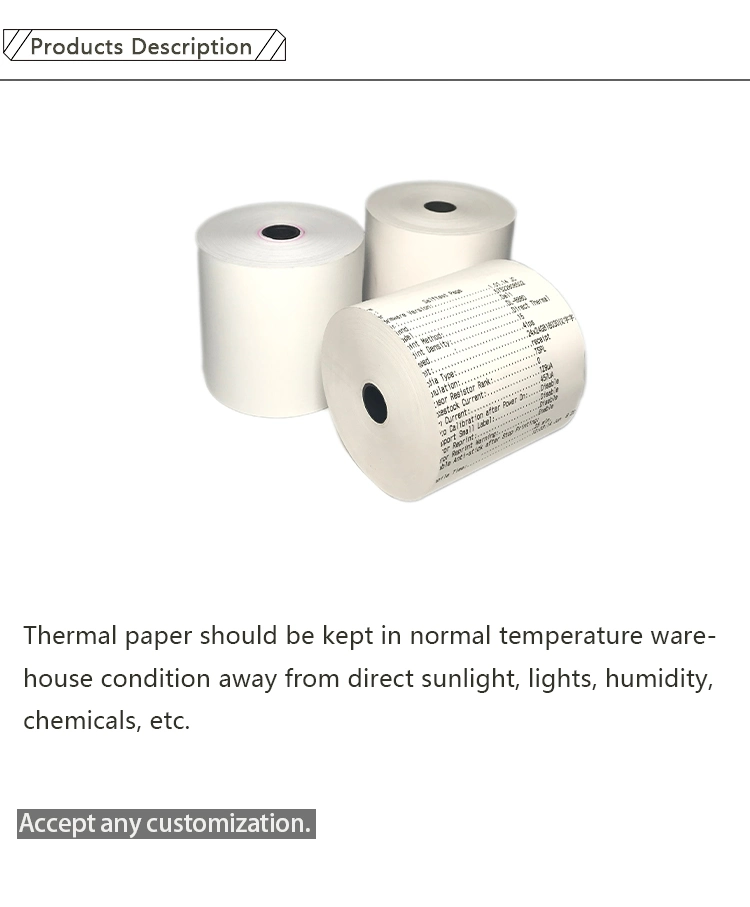 80X80mm 57X50mm Thermal Printer Paper for ATM