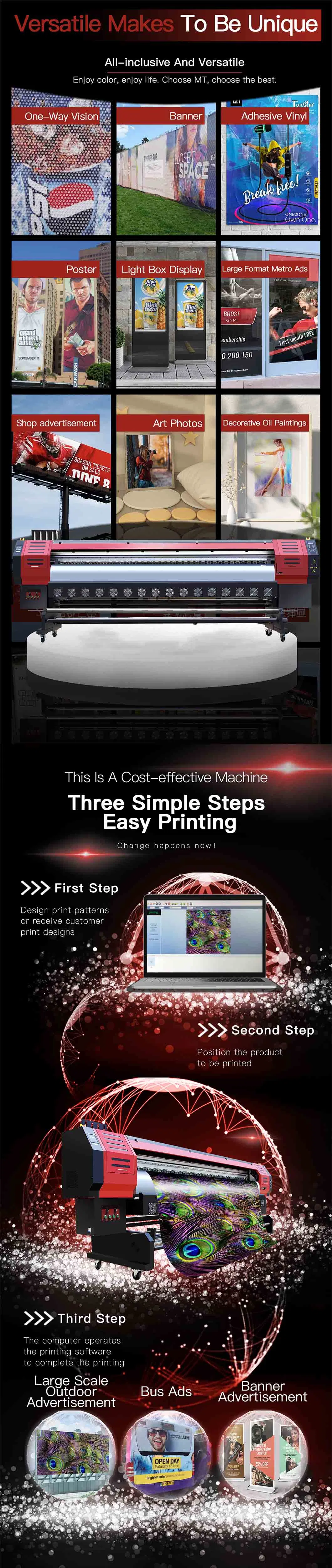 1.8m/3.2m Optional Digital Wallpaper Sticker Vinyl Eco Solvent Printer