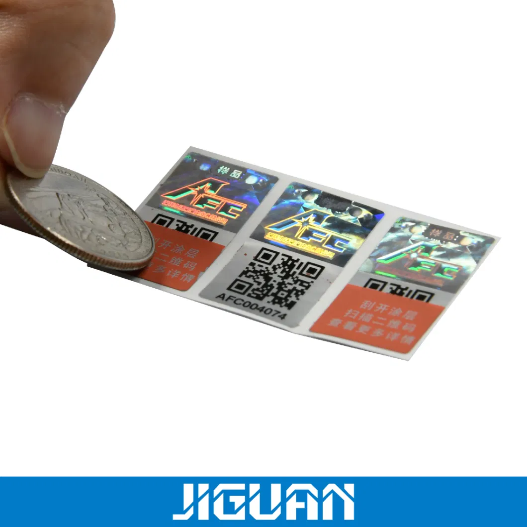 Custom Serial Number Scratch off Holographic Security Label