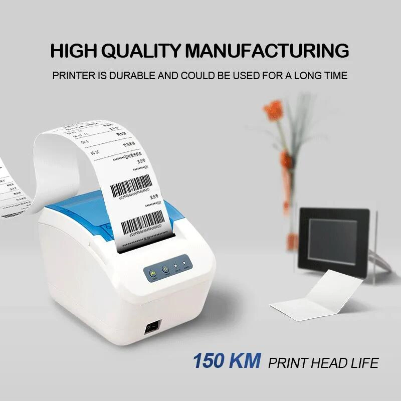 80mm High Speed Desktop USB Bluetooth Thermal Direct Label Barcode Printer