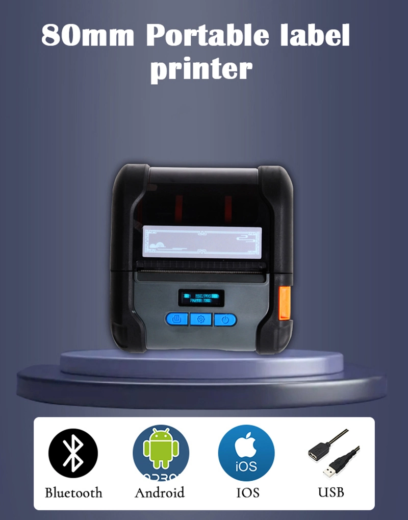 3 Inch Thermal Label 80mm WiFi Inkless Barcode Portable Mobile Printer